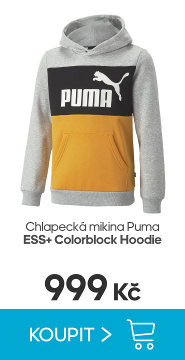 Chlapecká mikina Puma ESS+ Colorblock Hoodie