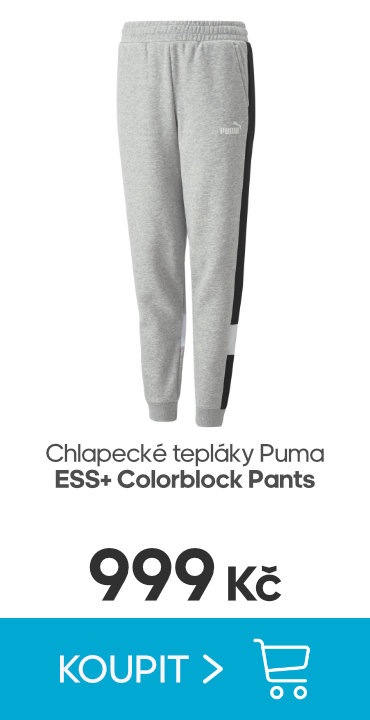 Chlapecké tepláky Puma ESS+ Colorblock Pants